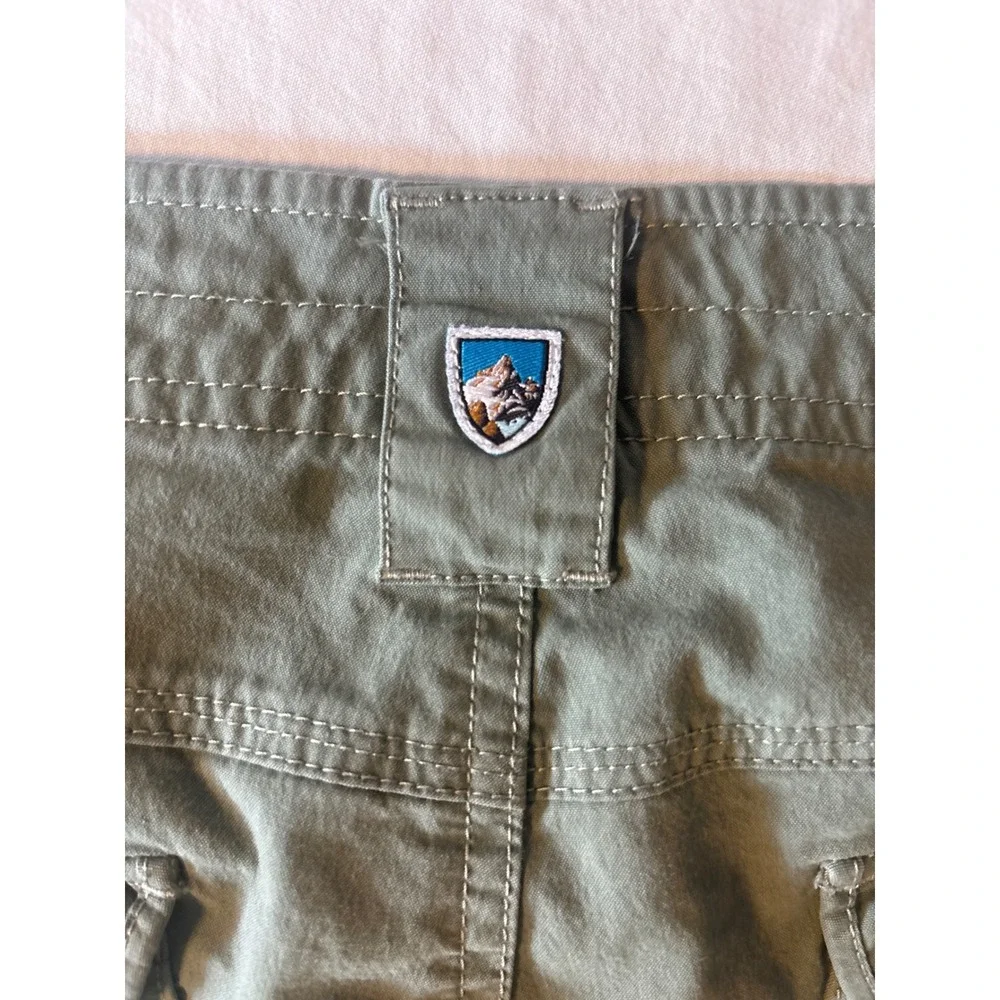 Kuhl Cargo Shorts Womens 8 Green Good Hiking‎ Outdoor Utility Sage Olive